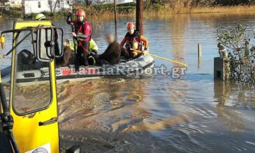 Συγκλονιστικές εικόνες από το πλημμυρισμένο χωριό Κόμμα στη Φθιώτιδα